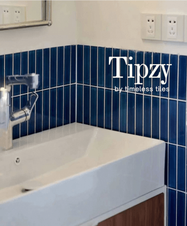 โมเสค TIMELESS TILES รุ่น TIPZY 27.5X29.6 ซม. สีน้ำเงิน ผิวเงา กระเบื้องผนัง_5